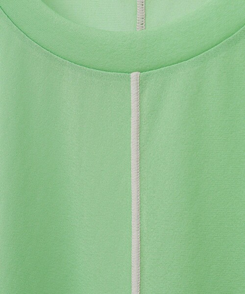 CLANE（クラネ）の「【CLANE/クラネ】LINE SHEER S/S TOPS ラインシアーショートスリーブトップス 12105-1112（Tシャツ/カットソー・レディース・ベージュ/ピンク/グリーン・FREE）」の9枚目の写真