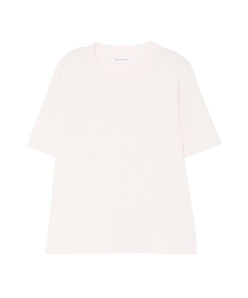 LAGUNAMOON(ラグナムーン)の「ミニマルハーフスリーブニットプルオーバー(ニット/セーター・レディース・アイボリー/ブラック/ラベンダー・FREE)」の2枚目の写真