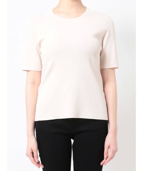 LAGUNAMOON(ラグナムーン)の「ミニマルハーフスリーブニットプルオーバー(ニット/セーター・レディース・アイボリー/ブラック/ラベンダー・FREE)」の10枚目の写真