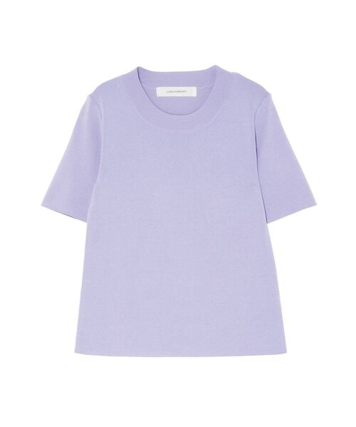 LAGUNAMOON(ラグナムーン)の「ミニマルハーフスリーブニットプルオーバー(ニット/セーター・レディース・アイボリー/ブラック/ラベンダー・FREE)」の7枚目の写真