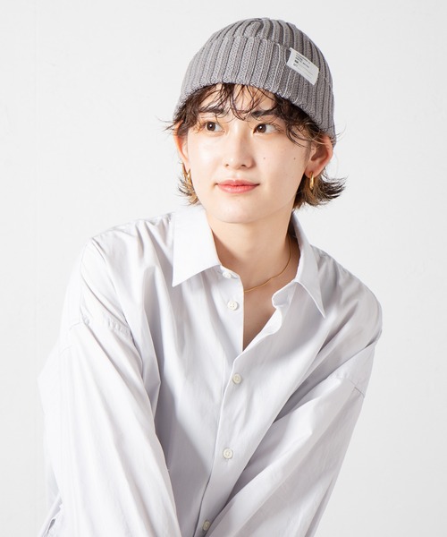 RACAL(ラカル)の「Cotton Linen Standard Knit Cap / コットンリネンスタンダードニットキャップ(ニットキャップ/ビーニー・レディース・ブラック/ベージュ/ネイビー/ブラウン/グレー/オレンジ/マスタード・FREE)」の3枚目の写真