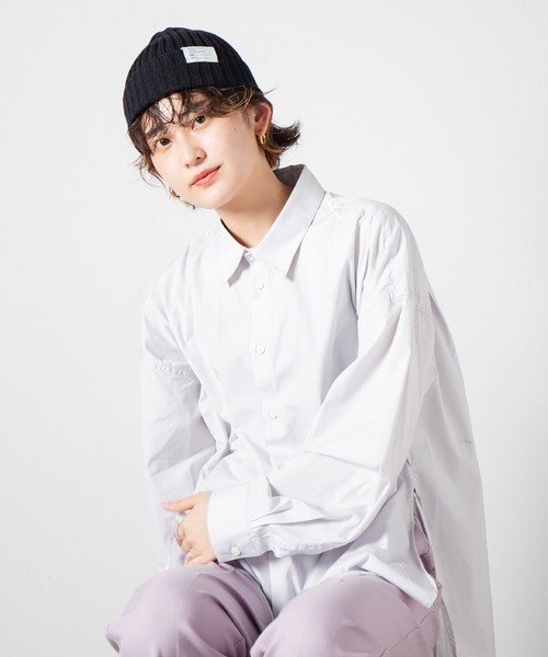 RACAL(ラカル)の「Cotton Linen Standard Knit Cap / コットンリネンスタンダードニットキャップ(ニットキャップ/ビーニー・レディース・ブラック/ベージュ/ネイビー/ブラウン/グレー/オレンジ/マスタード・FREE)」の2枚目の写真