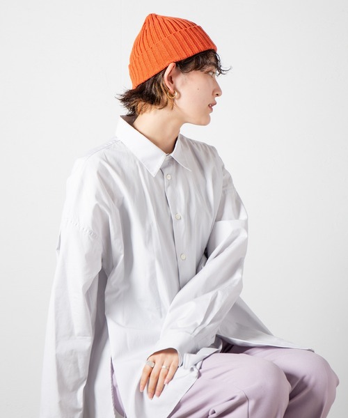 RACAL(ラカル)の「Cotton Linen Standard Knit Cap / コットンリネンスタンダードニットキャップ(ニットキャップ/ビーニー・レディース・ブラック/ベージュ/ネイビー/ブラウン/グレー/オレンジ/マスタード・FREE)」の15枚目の写真