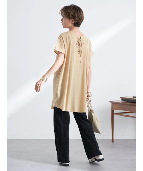 earth music&ecology（アースミュージックアンドエコロジー）の「すきな丈プリーツカットパンツ（その他パンツ・レディース・ブラック/レッド系その他5/グレイッシュベージュ/ライトカーキ・FREE）」の9枚目の写真