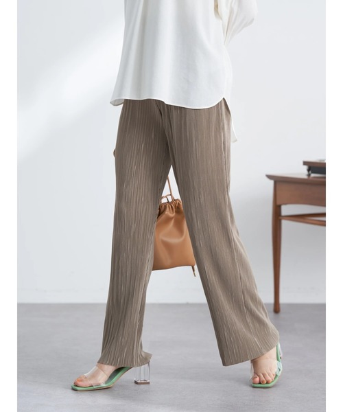 earth music&ecology（アースミュージックアンドエコロジー）の「すきな丈プリーツカットパンツ（その他パンツ・レディース・ブラック/レッド系その他5/グレイッシュベージュ/ライトカーキ・FREE）」の11枚目の写真