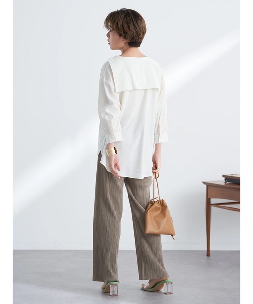 earth music&ecology（アースミュージックアンドエコロジー）の「すきな丈プリーツカットパンツ（その他パンツ・レディース・ブラック/レッド系その他5/グレイッシュベージュ/ライトカーキ・FREE）」の13枚目の写真