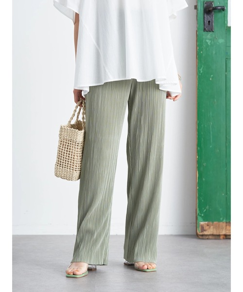 earth music&ecology（アースミュージックアンドエコロジー）の「すきな丈プリーツカットパンツ（その他パンツ・レディース・ブラック/レッド系その他5/グレイッシュベージュ/ライトカーキ・FREE）」の14枚目の写真