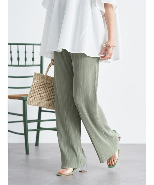 earth music&ecology（アースミュージックアンドエコロジー）の「すきな丈プリーツカットパンツ（その他パンツ・レディース・ブラック/レッド系その他5/グレイッシュベージュ/ライトカーキ・FREE）」の15枚目の写真