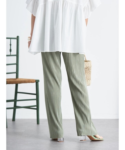 earth music&ecology（アースミュージックアンドエコロジー）の「すきな丈プリーツカットパンツ（その他パンツ・レディース・ブラック/レッド系その他5/グレイッシュベージュ/ライトカーキ・FREE）」の16枚目の写真