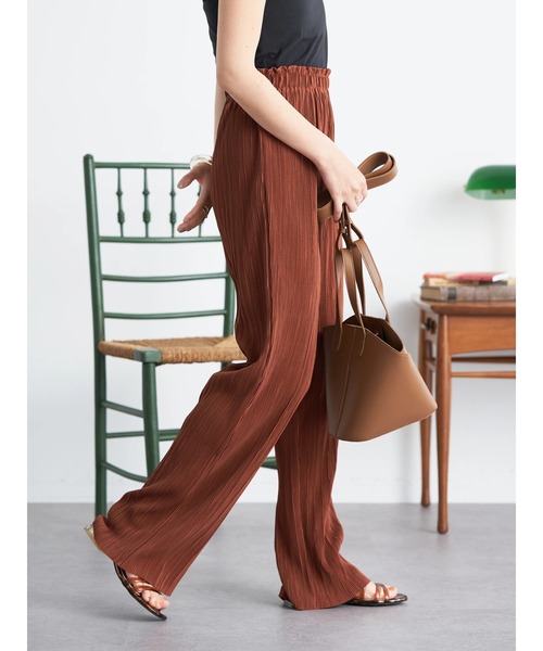 earth music&ecology（アースミュージックアンドエコロジー）の「すきな丈プリーツカットパンツ（その他パンツ・レディース・ブラック/レッド系その他5/グレイッシュベージュ/ライトカーキ・FREE）」の20枚目の写真