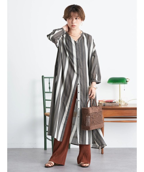 earth music&ecology（アースミュージックアンドエコロジー）の「すきな丈プリーツカットパンツ（その他パンツ・レディース・ブラック/レッド系その他5/グレイッシュベージュ/ライトカーキ・FREE）」の21枚目の写真