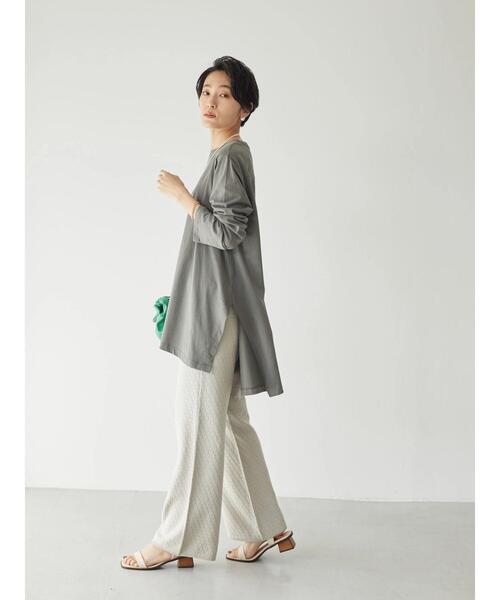 AMERICAN HOLIC（アメリカンホリック）の「透かし編みニットパンツ（その他パンツ・レディース・グレイッシュベージュ/ブラック・L/M/S）」の6枚目の写真