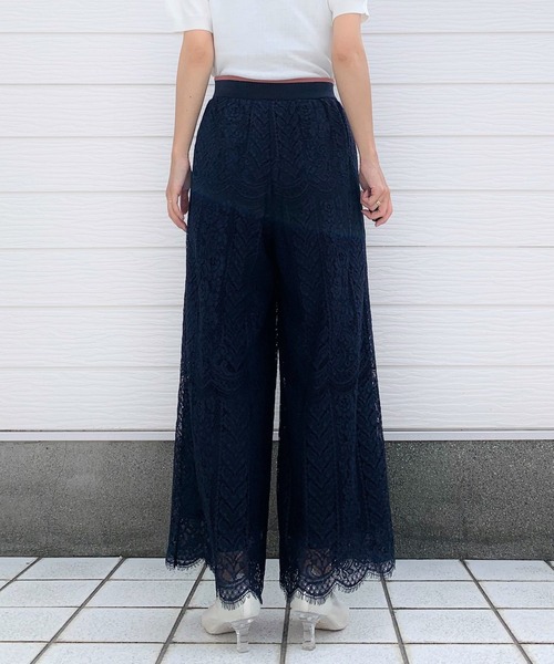 Q(キュー)の「スカラレースパンツ(その他パンツ・レディース・ネイビー/グレー/ベージュ・MEDIUM)」の7枚目の写真