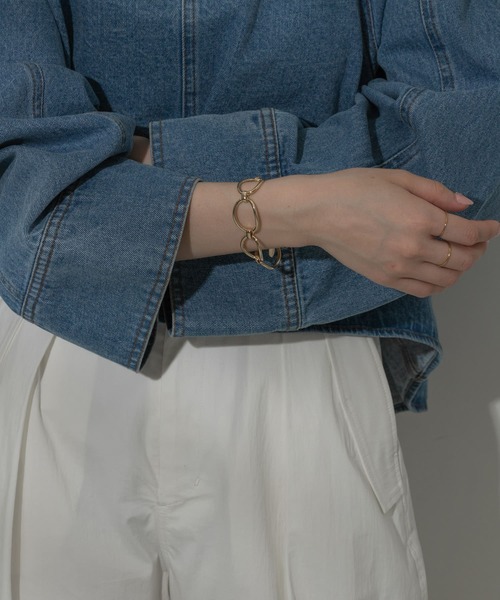 SMELLY（スメリー）の「ビッグオーバルチェーンブレスレット（ブレスレット・レディース・ゴールド・-）」の4枚目の写真