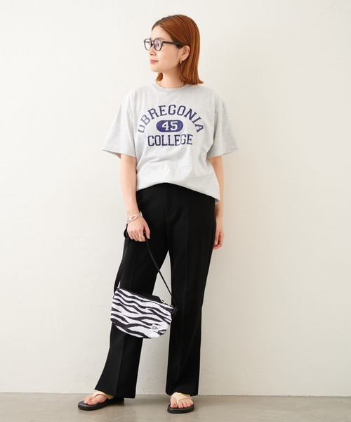 Odub(オーダブ)の「別注【Odub/オーダブ】OBREGONIA PRINT TEE:Tシャツ(Tシャツ/カットソー・レディース・ホワイト/ブラック/ネイビー/ホワイト系・FREE)」の6枚目の写真