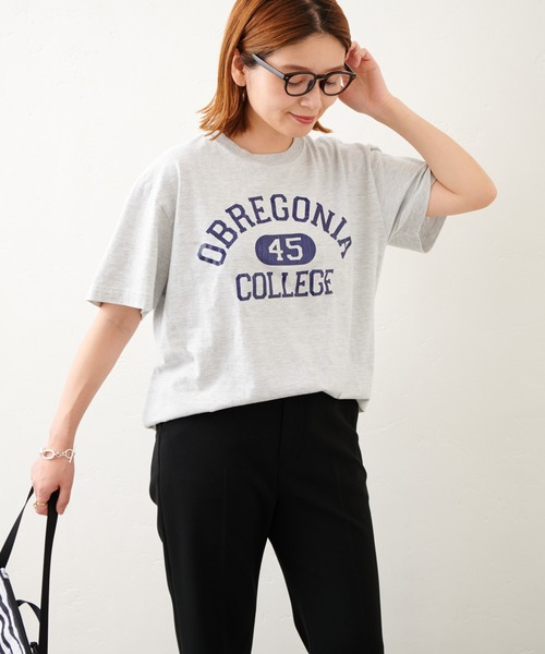 Odub(オーダブ)の「別注【Odub/オーダブ】OBREGONIA PRINT TEE:Tシャツ(Tシャツ/カットソー・レディース・ホワイト/ブラック/ネイビー/ホワイト系・FREE)」の12枚目の写真