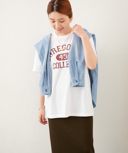 Odub(オーダブ)の「別注【Odub/オーダブ】OBREGONIA PRINT TEE:Tシャツ(Tシャツ/カットソー・レディース・ホワイト/ブラック/ネイビー/ホワイト系・FREE)」の18枚目の写真