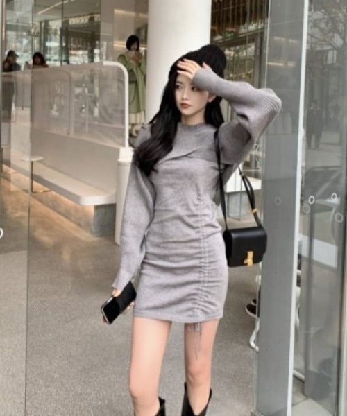 セール Almo デザイン ニットミニワンピース Sp ワンピース Mayree メイリー のファッション通販 Zozotown