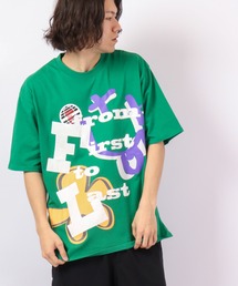 RE730 ビッグシルエットスマイルプリン半袖Tシャツ