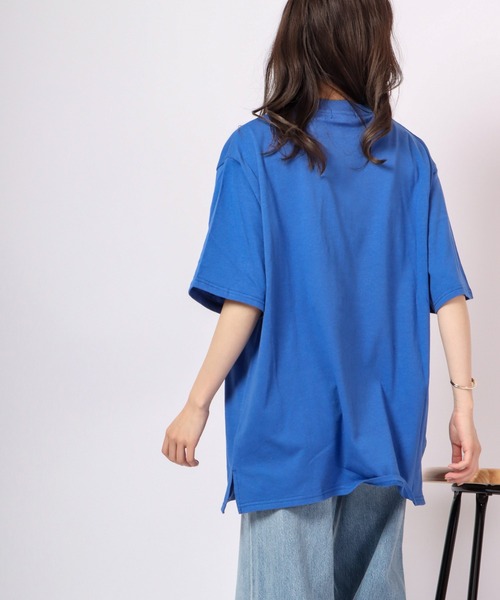 RE730(アールイーセブンサーティー)の「RE730 ビッグシルエットスマイルプリン半袖Tシャツ(Tシャツ/カットソー・メンズ・ホワイト/ブルー/ブルー系その他/ブラック系その他/グリーン/ライトグレー/ブラック・XL/M/L)」の18枚目の写真