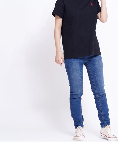 GIORDANO（ジョルダーノ）の「[GIORDANO] スーパーストレッチスリムテーパードデニムパンツ（デニムパンツ・レディース・インディゴブルー/ダークインディゴブルー・28inch/29inch/30inch/31inch）」の13枚目の写真