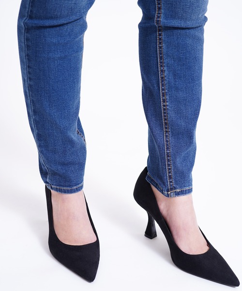 GIORDANO（ジョルダーノ）の「[GIORDANO] スーパーストレッチスリムテーパードデニムパンツ（デニムパンツ・レディース・インディゴブルー/ダークインディゴブルー・28inch/29inch/30inch/31inch）」の4枚目の写真