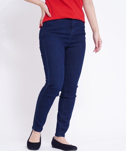 GIORDANO（ジョルダーノ）の「[GIORDANO] スーパーストレッチスリムテーパードデニムパンツ（デニムパンツ・レディース・インディゴブルー/ダークインディゴブルー・28inch/29inch/30inch/31inch）」の20枚目の写真