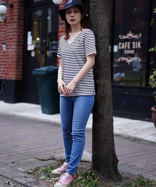 GIORDANO（ジョルダーノ）の「[GIORDANO] スーパーストレッチスリムテーパードデニムパンツ（デニムパンツ・レディース・インディゴブルー/ダークインディゴブルー・28inch/29inch/30inch/31inch）」の18枚目の写真