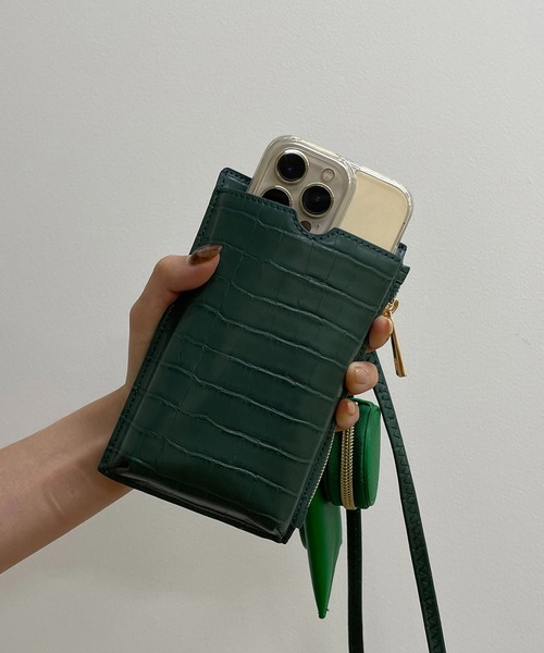 CAPRICIEUX LE'MAGE（カプリシューレマージュ）の「多機能スマホショルダー（ショルダーバッグ・レディース・ホワイト/ブラック/モカ/グリーン・FREE）」の12枚目の写真