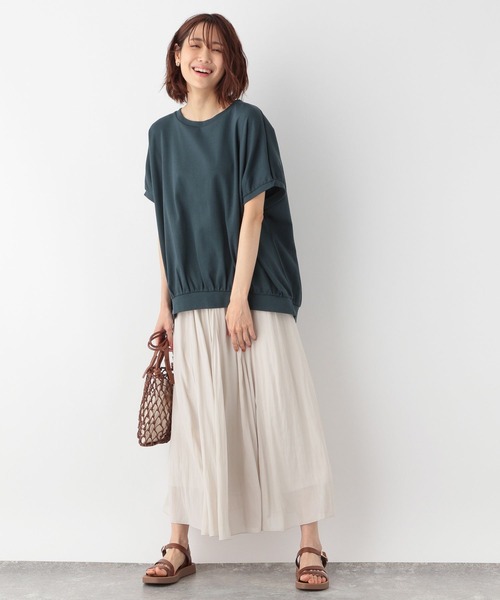( ´_ゝ`) セール】なめらかタッチギャザープルオーバー/278859（Tシャツ