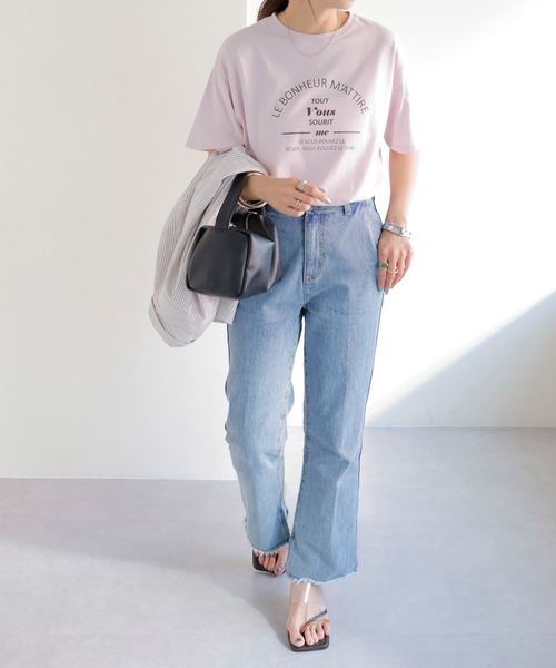 DISCOAT(ディスコート)の「【WEB限定】カフェモチーフロゴTシャツ(Tシャツ/カットソー・レディース・ライトグレー/ピンク/ホワイト×グリーン/ホワイト×グレー/ホワイト×ピンク/ネイビー/グレー系その他/オフホワイト/クリア/ブラック・FREE)」の22枚目の写真