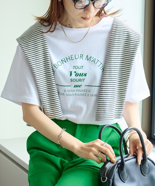 DISCOAT(ディスコート)の「【WEB限定】カフェモチーフロゴTシャツ(Tシャツ/カットソー・レディース・ライトグレー/ピンク/ホワイト×グリーン/ホワイト×グレー/ホワイト×ピンク/ネイビー/グレー系その他/オフホワイト/クリア/ブラック・FREE)」の21枚目の写真