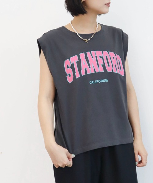 Sugar spoon(シュガースプーン)の「・SUGAR SPOON ロゴptフレンチTシャツ(Tシャツ/カットソー・レディース・チャコールグレー/ブラウン/オフホワイト/カーキ・FREE)」の3枚目の写真