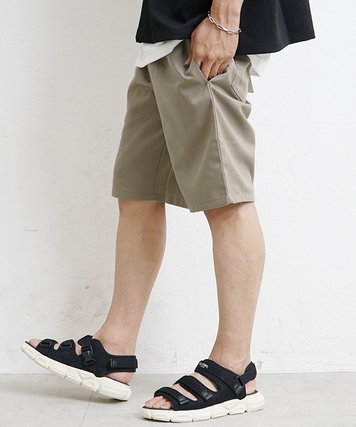 MinoriTY（マイノリティ）の「【MinoriTY】リラックスシェフパンツ ワイド/ルーズ シェフショーツ イージーハーフパンツ ワークパンツ 夏服 メンズ ショートパンツ（チノパンツ・メンズ・ブラック/ベージュ/パープル/オフホワイト/インディゴブルー/ブラック系その他/ブラック系その他2/ブラック系その他3・M/L/XL）」の7枚目の写真