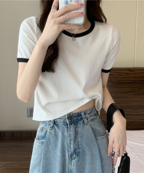  ★半袖 クルーネック Luminis トップス Tシャツ クルーネック／半袖・ドゥクラッセTシャツ/40代50代からの