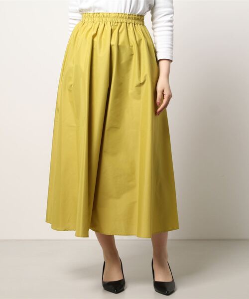 PRIORITY（プライオリティー）の「ふわっと広がる旬のマキシスカー ト トレンド オフィスカジュアル（スカート・レディース・ライトカーキ/オレンジ/カーキ/ブラック/キャメル・38）」の3枚目の写真