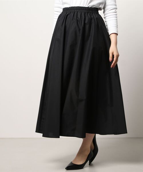 PRIORITY（プライオリティー）の「ふわっと広がる旬のマキシスカー ト トレンド オフィスカジュアル（スカート・レディース・ライトカーキ/オレンジ/カーキ/ブラック/キャメル・38）」の2枚目の写真