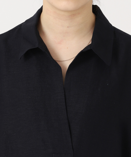 JOURNAL STANDARD（ジャーナルスタンダード）の「スキッパープルオーバー（シャツ/ブラウス・レディース・ホワイト/ベージュ/ネイビー/ピンク・FREE）」の10枚目の写真