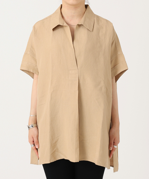 JOURNAL STANDARD（ジャーナルスタンダード）の「スキッパープルオーバー（シャツ/ブラウス・レディース・ホワイト/ベージュ/ネイビー/ピンク・FREE）」の18枚目の写真