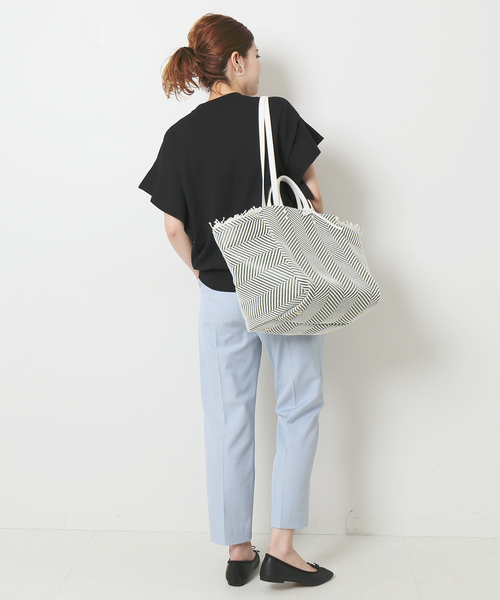 Spick & Span(スピックアンドスパン)の「≪追加2≫COOLフレアフレンチスリーブプルオーバー(ニット/セーター・レディース・ホワイト/ブラック・FREE)」の5枚目の写真