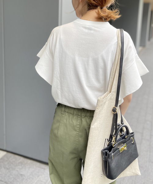 Spick & Span(スピックアンドスパン)の「≪追加2≫COOLフレアフレンチスリーブプルオーバー(ニット/セーター・レディース・ホワイト/ブラック・FREE)」の22枚目の写真