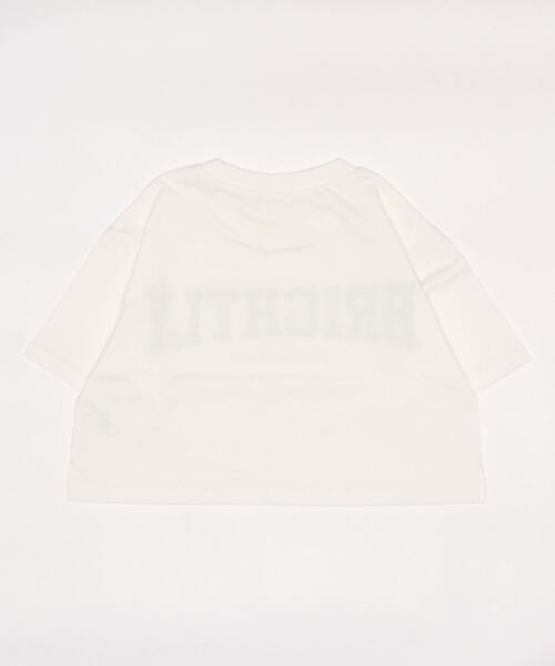 PINKHUNT（ピンクハント）の「PINKHUNT ピンクハント cカレッジロゴ ショート丈 Tシャツ 6862K（Tシャツ/カットソー・キッズ・ホワイト/イエロー/ネイビー・140cm/150cm/160cm/120cm/130cm）」の4枚目の写真