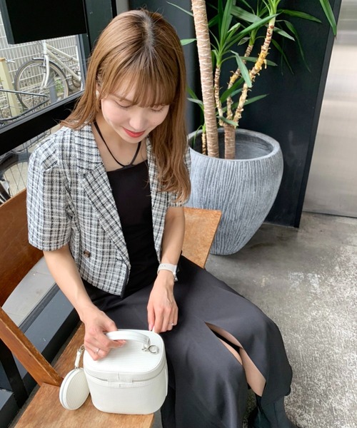 セール】【低身長向けサイズあり】ホルターネックスリットキャミ