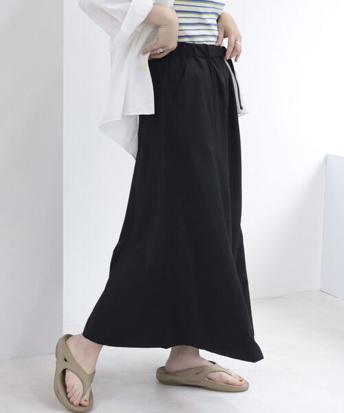 fredy repit（フレディレピ）の「ベルト付きナイロンロングスカート（スカート・レディース・カーキ/パープル/ブラック/ベージュ・38）」の22枚目の写真