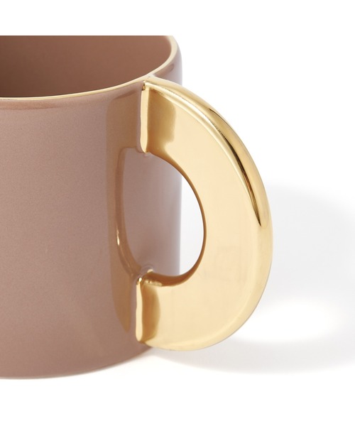 セール】ゴールドハンドル マグ ベージュ（グラス/マグカップ