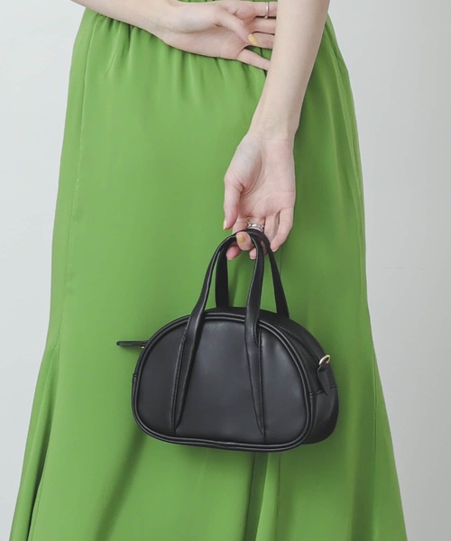 SENSE OF PLACE by URBAN RESEARCH（センスオブプレイスバイアーバンリサーチ）の「ボーリングバッグ（ハンドバッグ・レディース・ブラック/グリーン/ピンク/ブルー/アイボリー・ONE）」の3枚目の写真