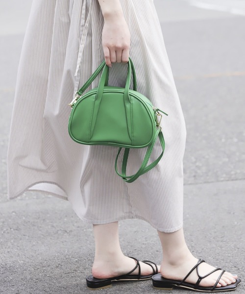 SENSE OF PLACE by URBAN RESEARCH（センスオブプレイスバイアーバンリサーチ）の「ボーリングバッグ（ハンドバッグ・レディース・ブラック/グリーン/ピンク/ブルー/アイボリー・ONE）」の8枚目の写真