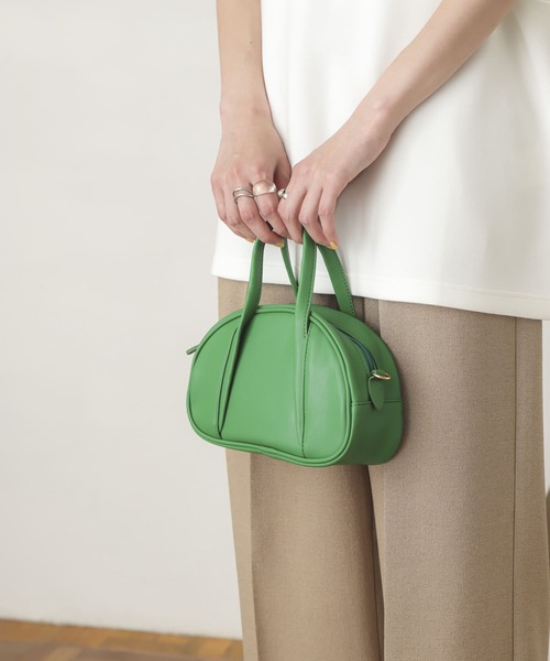 SENSE OF PLACE by URBAN RESEARCH（センスオブプレイスバイアーバンリサーチ）の「ボーリングバッグ（ハンドバッグ・レディース・ブラック/グリーン/ピンク/ブルー/アイボリー・ONE）」の6枚目の写真