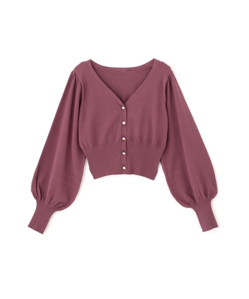 JILL by JILL STUART(ジルバイジルスチュアート)の「◇シルク混Vネックカーディガン(カーディガン/ボレロ・レディース・ブラック/ベージュ/パープル/ブルー/ブラウン・FREE)」の3枚目の写真