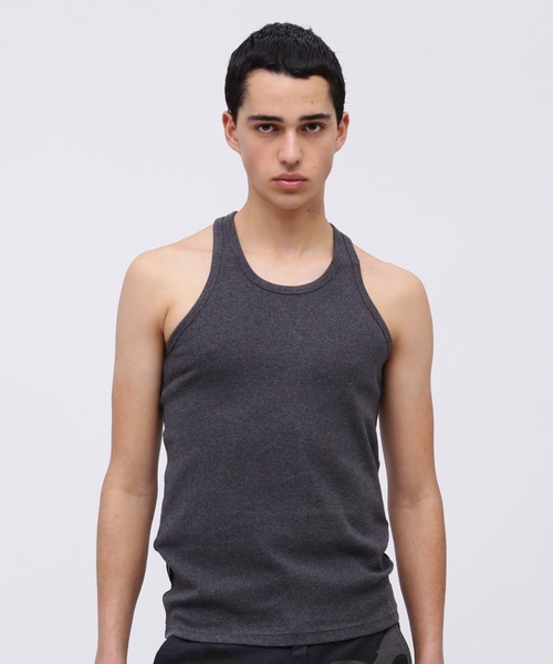 DAILY/デイリー》RIB TANK TOP BACK CROSS / リブ タンクトップ